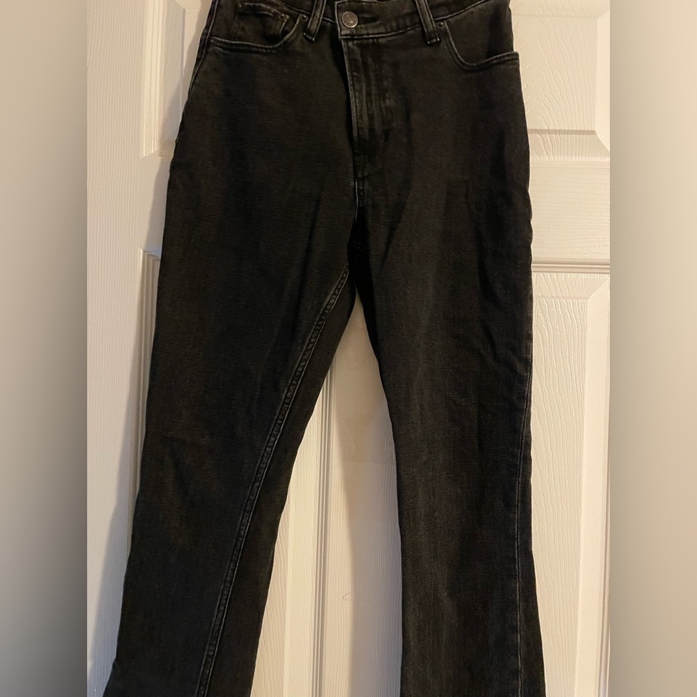 Abercrombie high-rise skinny black jeans, 24